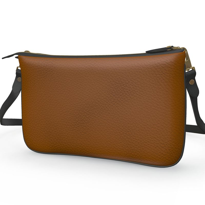 Sac bandoulière cuir marron /Design Exclusif /Atelier-RAZAFIN